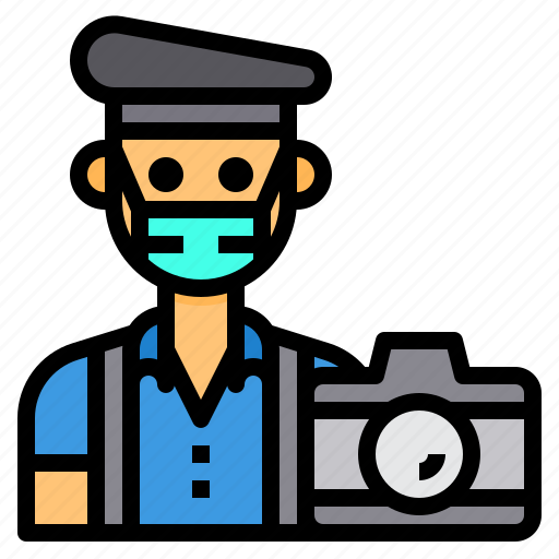 Photographer, avatar, occupation, man, camera icon - Download on Iconfinder