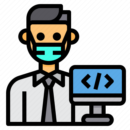 Programmer, coding, avatar, occupation, man icon - Download on Iconfinder
