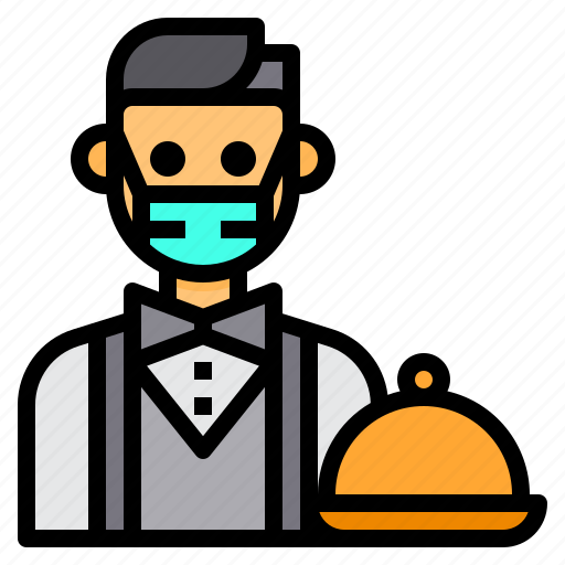 Waiter, avatar, occupation, man, job icon - Download on Iconfinder