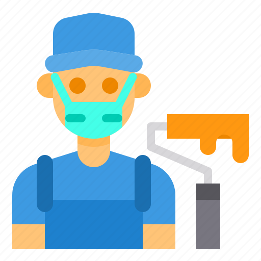 Painter, avatar, occupation, man, paint icon - Download on Iconfinder