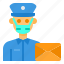 postman, avatar, occupation, man, mail 