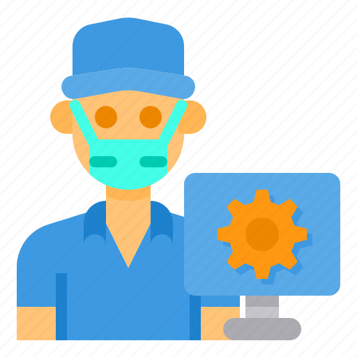 Technician, avatar, occupation, man, computer icon - Download on Iconfinder