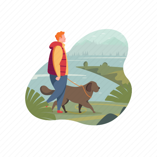 Animals, pets, man, dog, pet, outdoors illustration - Download on Iconfinder