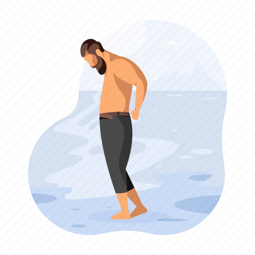 Character, builder, shirtless, man, male, person illustration - Download on Iconfinder