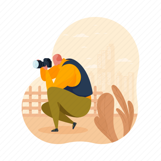Hobby, photography, photographer, camera, man illustration - Download on Iconfinder