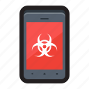 hazard, malware, threat, mobile infection