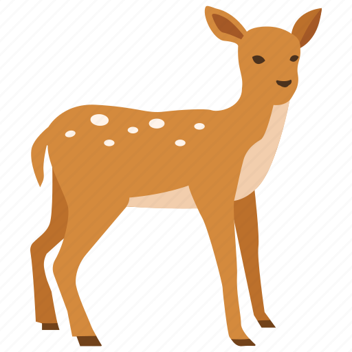 Deer, doe, fawn, hunting, reindeer, venison, wild icon - Download on Iconfinder