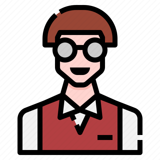 Avatar, casual, glasses, man, men, nerd, profile icon - Download on Iconfinder