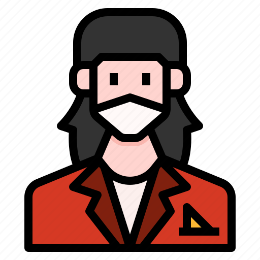 Avatar, hair, long, man, mask, people, user icon - Download on Iconfinder