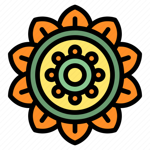 Mandala, circle, geometric, spiritual, art, meditation icon - Download on Iconfinder