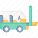 forklift, truck, vehicle, industrial, warehouse