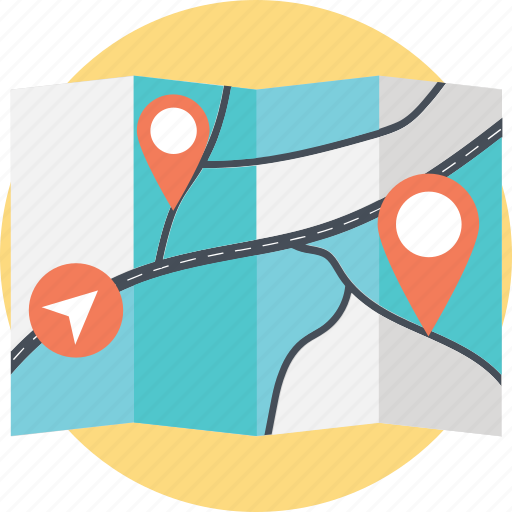 Direction pointer, gps, map location, map locator, navigation map icon - Download on Iconfinder