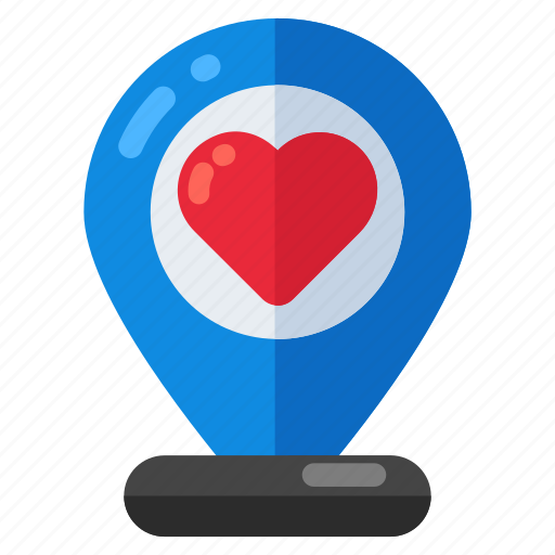 Love location, direction, gps, navigation, geolocation icon - Download on Iconfinder