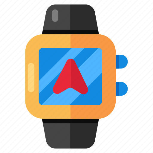 Smartwatch location, smartband, wristwatch, smartwatch direction, gps icon - Download on Iconfinder