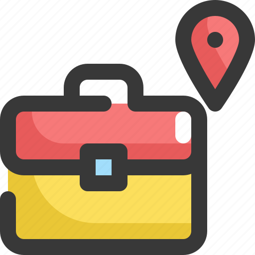 Bag, business, location, map, navigation, pin, point icon - Download on Iconfinder