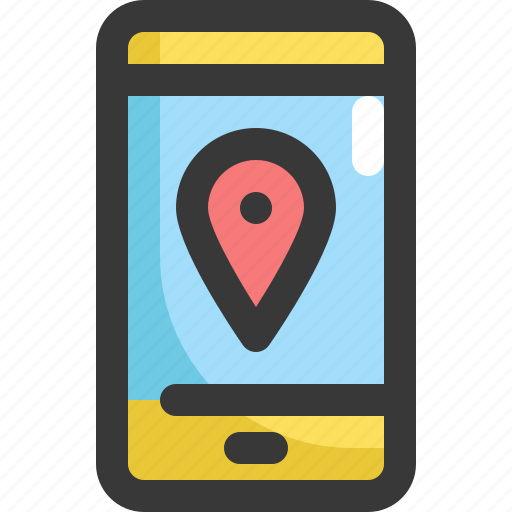 Application, cellphone, gps, location, map, navigation, pin icon - Download on Iconfinder