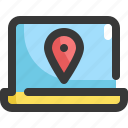 application, gps, laptop, location, map, navigation