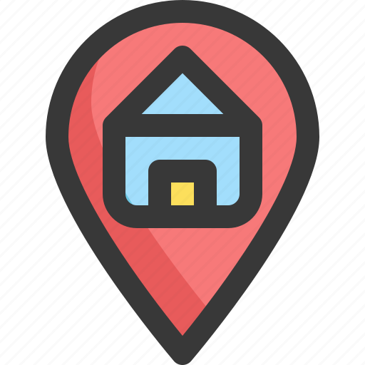 Gps, home, house, location, map, navigation, pin icon - Download on Iconfinder