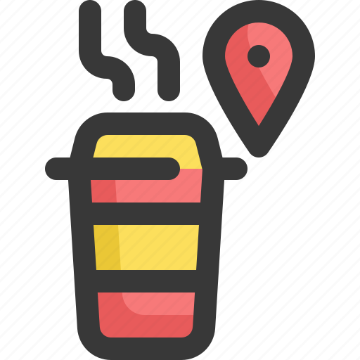 Cafe, coffee, gps, location, map, navigation, shop icon - Download on Iconfinder