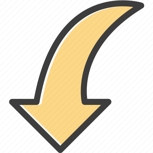 Arrow, curve, map, navigation icon - Download on Iconfinder