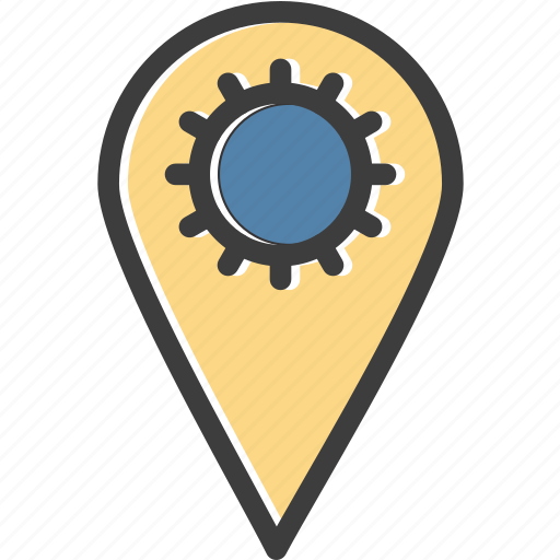 Location, map, navigation, pin, settings icon - Download on Iconfinder