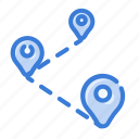 direction, pin, place icon, point, route