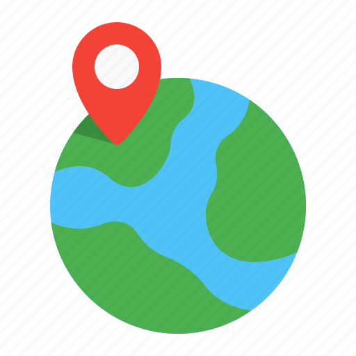 Earth, location, map, pin, planet, world icon - Download on Iconfinder