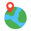 earth, location, map, pin, planet, world 