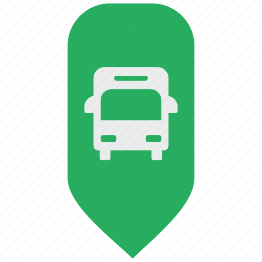 Bus, map, object, pointer, station icon - Download on Iconfinder