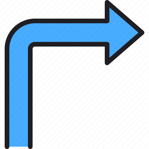 Navigation, arrow, turn, right, direction icon - Download on Iconfinder