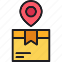 box, pin, map, logistics, placeholder 