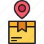 box, pin, map, logistics, placeholder 