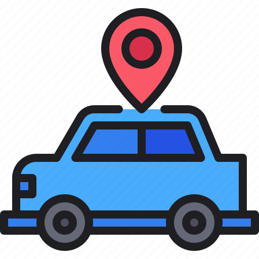Placeholder, pin, car, transportation, location icon - Download on Iconfinder