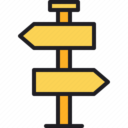 Guide, street, directional, sign, post icon - Download on Iconfinder