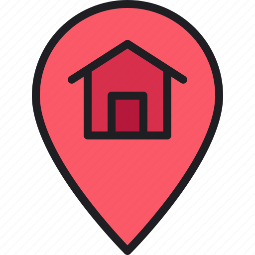 House, home, pin, map, location icon - Download on Iconfinder