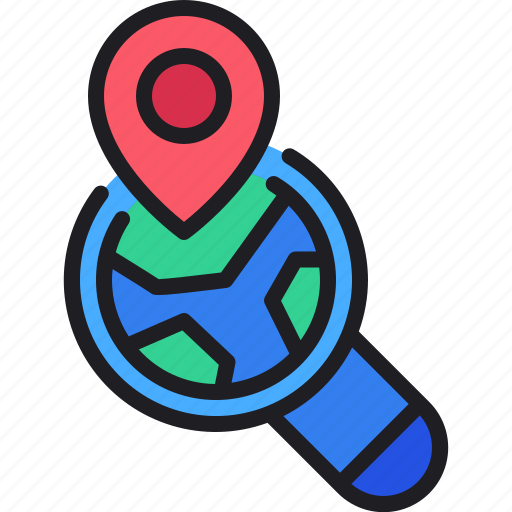 Magnifier, search, world, map, location icon - Download on Iconfinder
