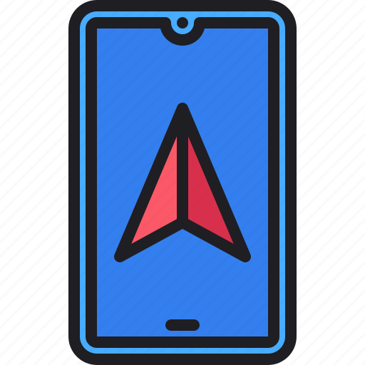 Smartphone, arrow, phone, gps, navigation icon - Download on Iconfinder