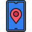 smartphone, phone, pin, map, location 
