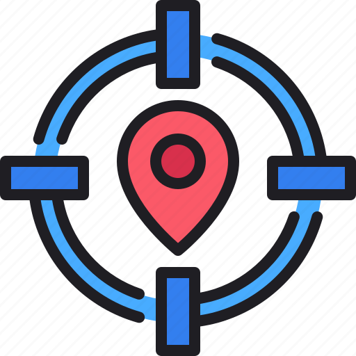 Target, pin, map, place, location icon - Download on Iconfinder
