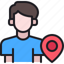 map, location, user, pin, avatar, man 