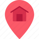 location, map, home, pin, house
