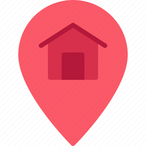 Location, map, home, pin, house icon - Download on Iconfinder