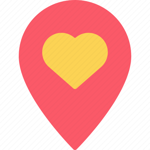 Location, map, love, heart, pin icon - Download on Iconfinder