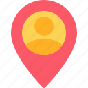 location, user, map, pin, profile