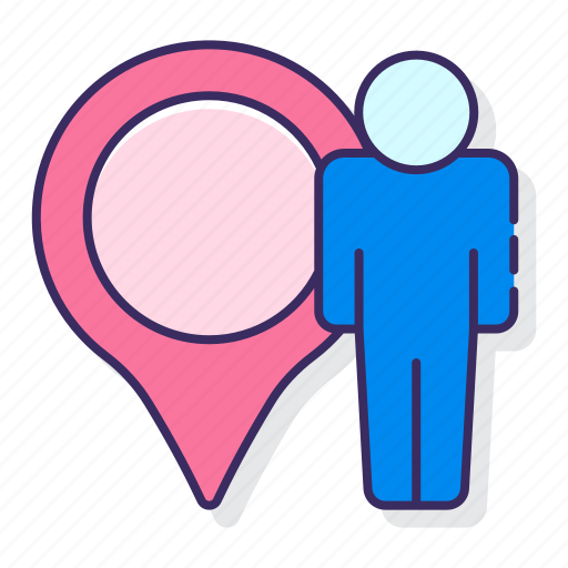 Arrived, destination, person, pin icon - Download on Iconfinder