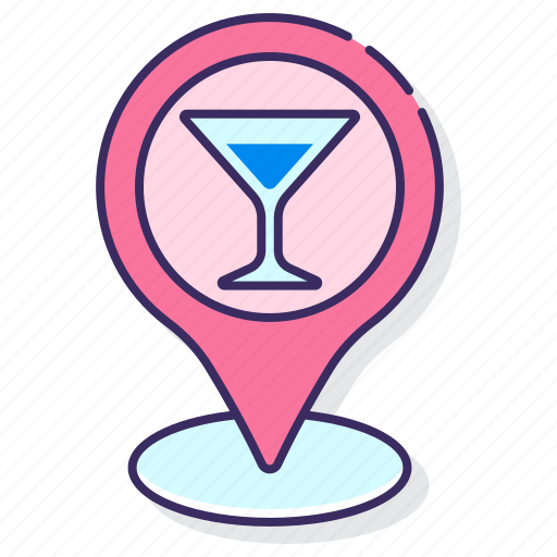 Bar, cocktail, destination, pin icon - Download on Iconfinder