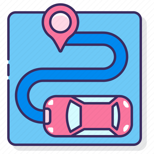 Driving, location, map, route icon - Download on Iconfinder
