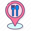 food, location, map, marker