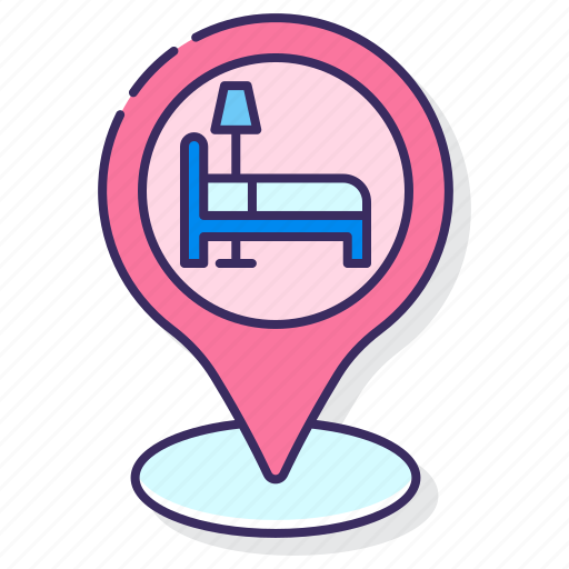Bed, destination, hotel, location icon - Download on Iconfinder