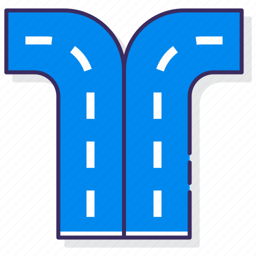 Navigation, road, sign, split icon - Download on Iconfinder